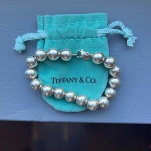 Like-New Tiffany & Co. Sterling Silver Bead Bracelet with Lobster Clasp